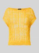 Marc Cain Strickshirt mit Rundhalsausschnitt in Senf, Größe 34
