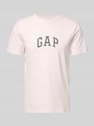 GAP T-Shirt mit Logo-Patch und Rundhalsausschnitt in Hellrosa, Größe L