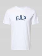 GAP T-Shirt mit Logo-Patch und Rundhalsausschnitt in Weiss, Größe L