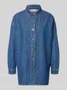 My Essential Wardrobe Oversized Jeansbluse mit überschnittenen Schulte...