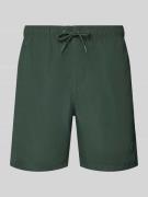 Shiwi Badehose mit Label-Patch Modell 'Mike' in Dunkelgruen, Größe L