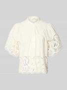 SUNCOO PARIS Regular Fit Bluse mit Spitze Modell 'LINDA' in Weiss, Grö...