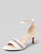 Marco Tozzi Sandalette mit Ziersteinbesatz und Pfennigabsatz in Weiss,...