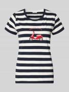 More & More T-Shirt mit Motiv-Print und Rundhalsausschnitt in Marine, ...