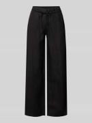 MAC Leinenhose mit Bindegürtel Modell 'Chiara Belt' in Black, Größe 34...