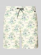 Blend Badehose mit Label-Detail Modell 'BHRANDALE' in Sand, Größe L