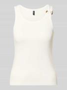 Vero Moda Regular Fit Tank Top aus Viskose-Mix Modell 'KIKI' in Offwhi...