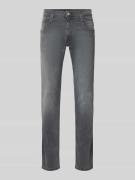 Replay Slim Fit Jeans mit Eingrifftaschen Modell 'ANBASS' in Mittelgra...