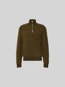Filippa K Pullover mit gerippten Abschlüssen in Oliv, Größe M