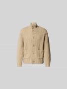 Closed Strickjacke mit Knopfleiste in Beige, Größe M