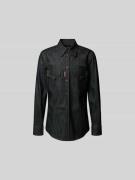 Dsquared2 Freizeithemd mit Knopfleiste in Black, Größe 48