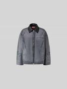 Diesel Jacke mit Kentkragen in Mittelgrau, Größe 48