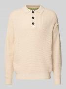Scotch & Soda Strickpullover mit Leinen-Anteil in Offwhite, Größe L