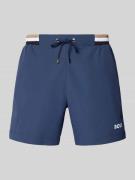 BOSS Badeshorts mit Label-Schriftzug Modell 'ATOLL' in Marine, Größe L