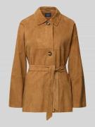 Peuterey Jacke aus echtem Wildleder Modell 'Machuca' in Cognac, Größe ...