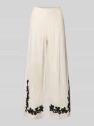 Vila Stoffhose aus Viskose-Mix in 7/8-Länge Modell 'POLLI' in Beige, G...