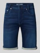MAC Regular Fit Bermudas in Denim-Optik mit Eingrifftaschen in Dunkelb...