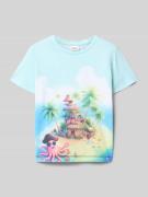 s.Oliver RED LABEL Regular Fit T-Shirt mit Baumwoll-Anteil in Helltuer...