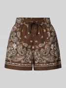 SUNCOO PARIS Shorts im Allover-Look Modell 'BAHIA' in Schoko, Größe M