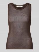 Gestuz Stricktop aus Viskose-Mix Modell 'Silvi' in Dunkelbraun Melange...