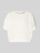 FREE/QUENT Blusenshirt mit Rundhalsausschnitt in Offwhite, Größe L