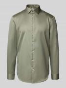 Jake*s Slim Fit Business-Hemd mit Kentkragen in Mittelgrau, Größe 39/4...