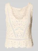 Guess Tanktop aus Häkelspitze Modell 'OCTAVIA' in Sand, Größe L
