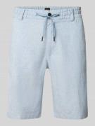 BOSS Orange Tapered Chinoshorts aus Leinen-Mix Modell 'DS_3S' in Hellb...