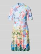 ROBE LÉGÈRE Hemdblusenkleid mit Bindegürtel in Hellblau, Größe 34