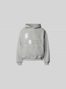 RHUDE Oversized Hoodie mit Logo-Print in Mittelgrau, Größe L