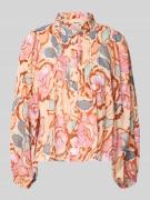 SUNCOO PARIS Regular Fit Bluse mit Stehkragen Modell 'LEYA' in Rose, G...