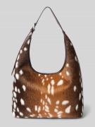 Gina Tricot Handtasche aus Kunstfell im Allover-Look in Hazel, Größe 1