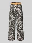 ZABAIONE Stoffhose aus Viskose-Mix mit Gürtel Modell 'Mi44laa' in Blac...