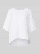 ZABAIONE Regular Fit Leinenbluse mit Stitchings Modell 'Zu44zzi' in We...