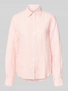 Gant Regular Fit Leinenbluse mit Hemdblusenkragen und Label-Stitching ...