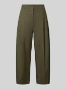 Luisa Cerano Caprihose mit Gesäßtasche in Khaki, Größe 34