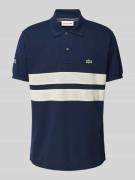 Lacoste Classic Fit Poloshirt mit Label-Stitching in Blau, Größe S