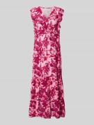 LOLLYS LAUNDRY Midikleid aus Viskose mit Rüschen Modell 'Samo' in Rosa...
