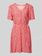 Vila Minikleid aus Viskose mit kurzer Knopfleiste Modell 'GRACE' in Ro...