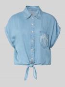 Guess Jeansbluse mit Brusttasche Modell 'AMBRA' in Hellblau, Größe L