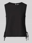 Vila Blusentop aus Viskose-Mix mit seitlicher Schnürung in Black, Größ...