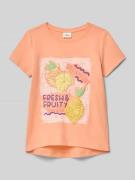 s.Oliver RED LABEL Loose Fit T-Shirt aus reiner Baumwolle in Apricot, ...