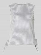 Vila Blusentop mit seitlicher Schnürung Modell 'STRIPLO' in Marine, Gr...