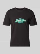 Jack & Jones T-Shirt mit Label-Print Modell 'CASSIS' in Black, Größe L