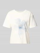 Jake*s Casual T-Shirt mit Motiv-Print und Rundhalsausschnitt in Offwhi...