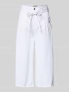 Oui Culotte im 5-Pocket-Design mit Bindegürtel in Weiss, Größe 36