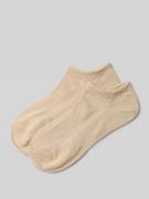 Snocks Ankle Socks im 2er-Pack mit gerippten Bündchen in Beige, Größe ...
