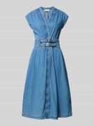 Bash Midikleid in Denim-Optik Modell 'Love' in Blau, Größe XS