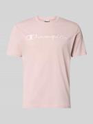 CHAMPION T-Shirt mit Label-Stitching mit Rundhalsausschnitt in Black, ...