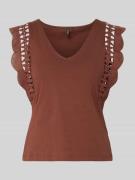 Vero Moda Regular Fit Top aus reiner Baumwolle Modell 'GABBY' in Borde...